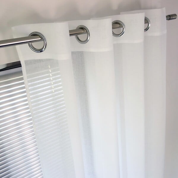 CENTRALE BRICO - Voilage tamisant, Niagara blanc-blanc n°1 l.140 x H.260 cm - large