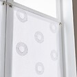 CENTRALE BRICO - Paire de vitrages tamisant, Cosmos blanc/argent l.60 x H.120 cm - vignette