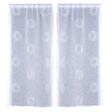 CENTRALE BRICO - Paire de vitrages tamisant, Cosmos blanc/argent l.60 x H.120 cm - vignette