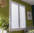 CENTRALE BRICO - Paire de vitrages tamisant, Leo blanc-blanc n°0 l.60 x H.180 cm - vignette