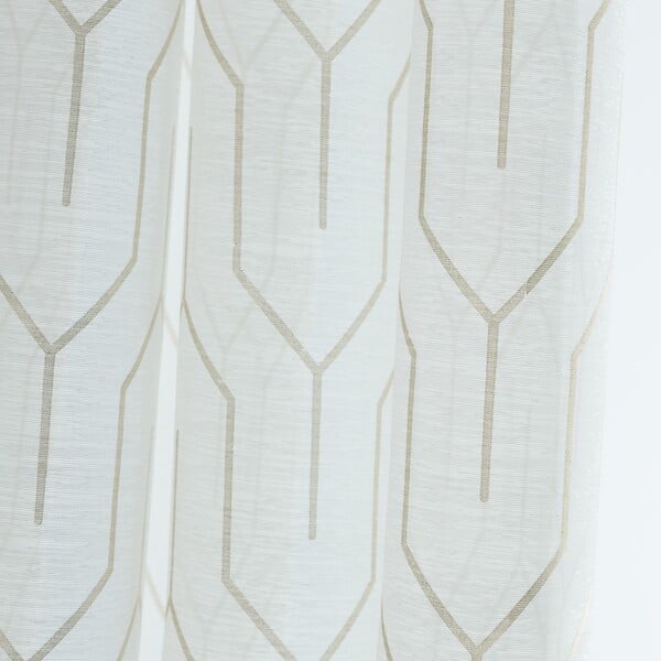 CENTRALE BRICO - Voilage tamisant, Amber blanc/or l.140 x H.250 cm - large