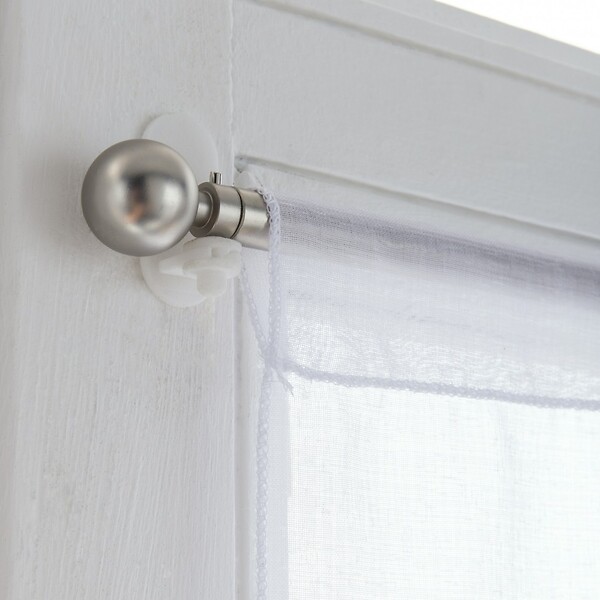 CENTRALE BRICO - Vitrage tamisant, Orion gris/argent l.90 x H.210 cm - large