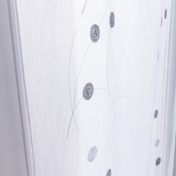 CENTRALE BRICO - Vitrage tamisant, Orion gris/argent l.90 x H.210 cm - large