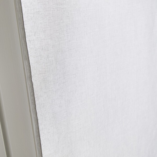 CENTRALE BRICO - Paire de vitrages tamisant, Leo gris galet n°5 l.60 x H.180 cm - large