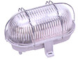 CENTRALE BRICO - Hublot E27 + grille, sans ampoule, oval, blanc - vignette