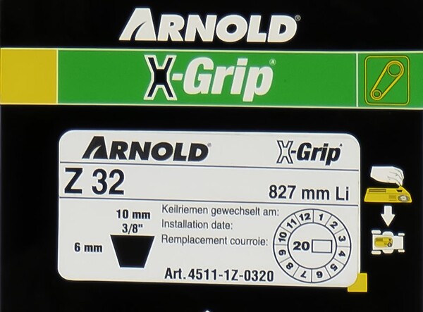 CENTRALE BRICO - Courroie trapézoïdale X-Grip V de type Z 32 - large