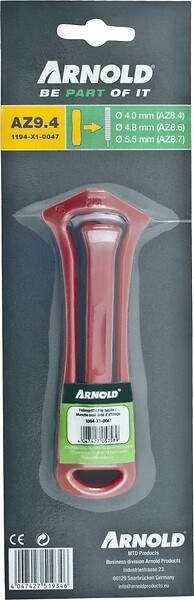 CENTRALE BRICO - Manche de lime d'affûtage rouge pour lames de tronçonneuse - large