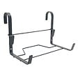 CENTRALE BRICO - Support jardinière crochet fer plat anthracite - 35x18 cm - Acier époxy - vignette