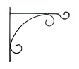 CENTRALE BRICO - Potence fer rond anthracite - 32x30 cm - Acier époxy - vignette