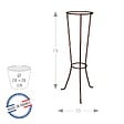 CENTRALE BRICO - Colonne fer vieilli H. 78 pour pot 24-26 cm - Acier époxy - vignette
