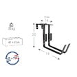 CENTRALE BRICO - Lot de 2 supports fixations réglables pour jardinière - 18 cm - Acier époxy - vignette
