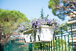 CENTRALE BRICO - Support jardinière fixations réglables anthracite - 60x18 cm - Acier époxy - vignette