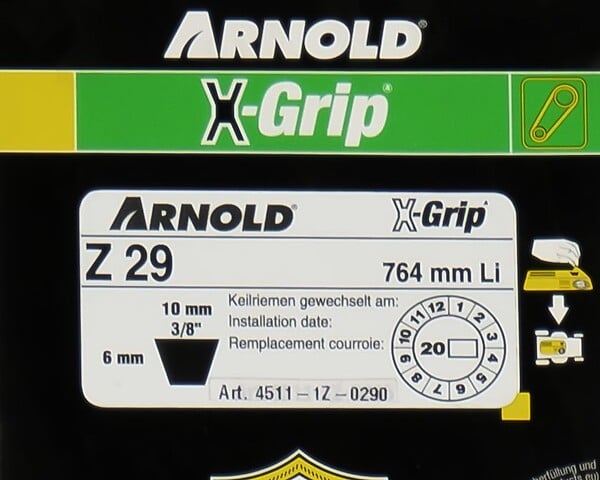 CENTRALE BRICO - Courroie trapézoïdale X-Grip V de type Z 29 - large