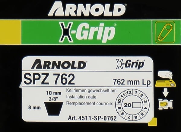 CENTRALE BRICO - Courroie trapézoïdale X-Grip V de type SPZ 762 - large