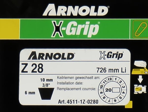 CENTRALE BRICO - Courroie trapézoïdale X-Grip V de type Z 28 - large