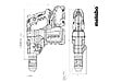 METABO - Marteau perfo burineur 3J 18V KH 18 LTX 28 BL Ø28mm Quick Pick+Mix METABO coffret metaBOX - vignette