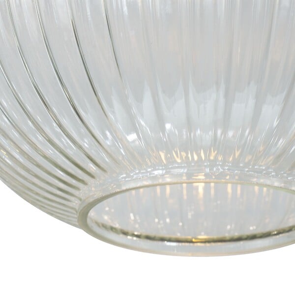 C-CREATION - Suspension Chambret - Verre strié - Transparent - 7W - large