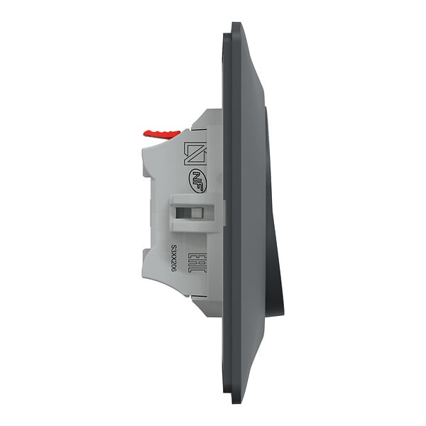 SCHNEIDER ELECTRIC - Bouton poussoir monobloc - Ovalis - Anthracite - 10A - large