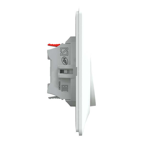 SCHNEIDER ELECTRIC - Interrupteur va-et-vient plastique recyclé Ovalis Blanc 10AX - large