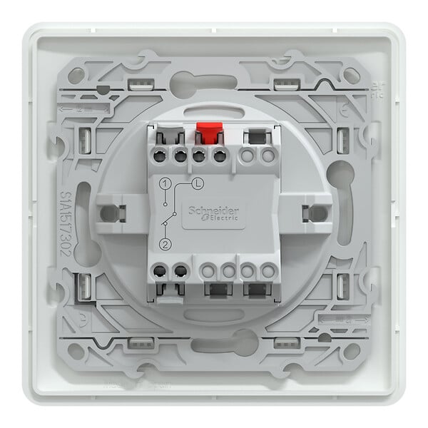 SCHNEIDER ELECTRIC - Interrupteur va-et-vient plastique recyclé Ovalis Blanc 10AX - large