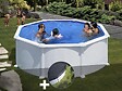 GRE - Kit piscine acier blanc Gré Atlantis ronde 3,70 x 1,32 m + Bâche hiver - vignette