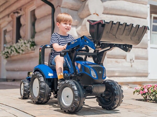 FALK - Tractopelle enfant New Holland avec remorque 3 à 7 ans - Falk - large