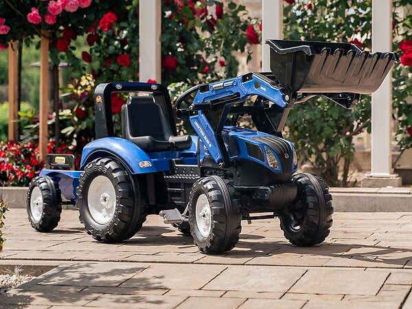FALK - Tractopelle enfant New Holland avec remorque 3 à 7 ans - Falk - large