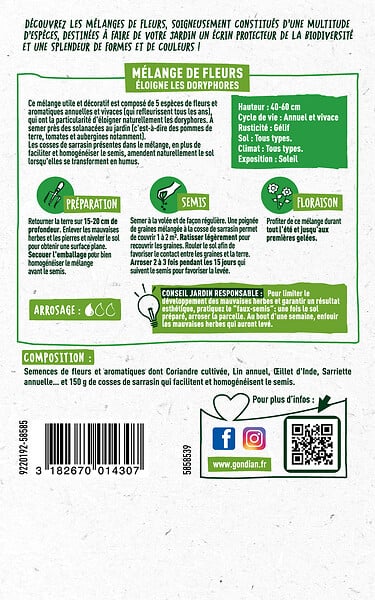 GONDIAN - Mélange de fleurs anti-doryphores - Gondian - 6 kg - large