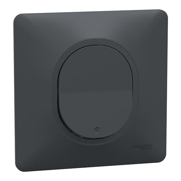 SCHNEIDER ELECTRIC - Ovalis Monobloc Interrupteur va et vient 10AX lumineux Anthracite - large