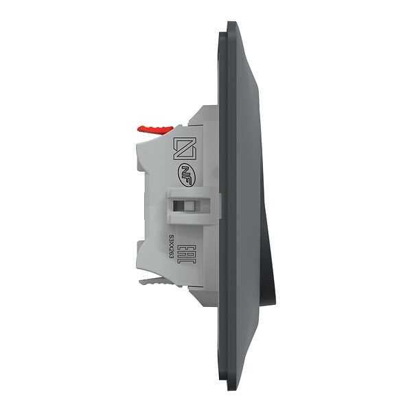 SCHNEIDER ELECTRIC - Ovalis Monobloc Interrupteur va et vient 10AX lumineux Anthracite - large