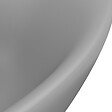 VIDAXL - vidaXL Lavabo ovale à trop-plein Gris clair mat 58,5x39 cm Céramique - vignette