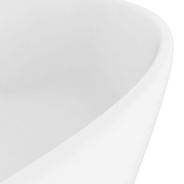 VIDAXL - vidaXL Lavabo de luxe avec trop-plein Blanc mat 36x13 cm Céramique - large