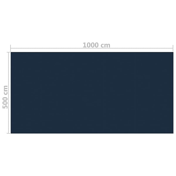 VIDAXL - vidaXL Film solaire de piscine flottant PE 1000x500 cm Noir et bleu - large