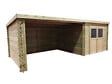 SOLID - Abri de jardin Rohan - Avec terrasse couverte - Bois - 19.82m2 - vignette