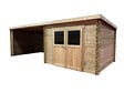 SOLID - Abri de jardin Rohan - Avec terrasse couverte - Bois - 19.82m2 - vignette
