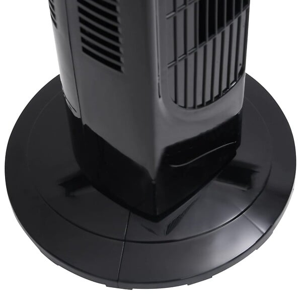VIDAXL - vidaXL Ventilateur tour avec télécommande et minuterie Φ24x80 cm Noir - large