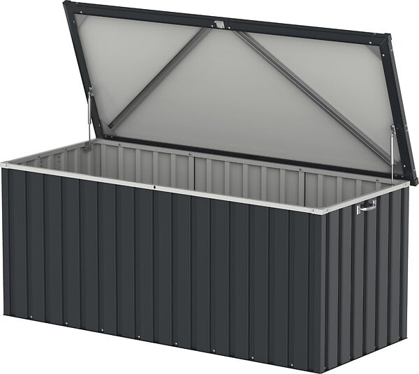 DURAMAX - Coffre de rangement métal 1,27m² - 1,74 x 0,73 m - Anthracite - large