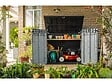 CENTRALE BRICO - Coffre de jardin résine Sio Ace gris / Noir, L.145.5 X H.123 X P.82 Cm - vignette