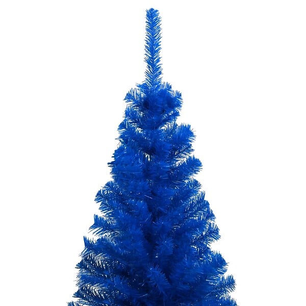 VIDAXL - vidaXL Arbre de Noël artificiel pré-éclairé et boules bleu 150 cm PVC - large