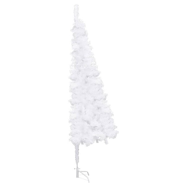 VIDAXL - vidaXL Sapin de Noël artificiel d'angle Blanc 210 cm PVC - large