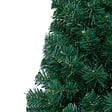 VIDAXL - vidaXL Demi-arbre de Noël artificiel pré-éclairé et boules vert 210 cm - vignette