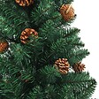 VIDAXL - vidaXL Sapin de Noël mince pré-éclairé et boules vert 210 cm - vignette
