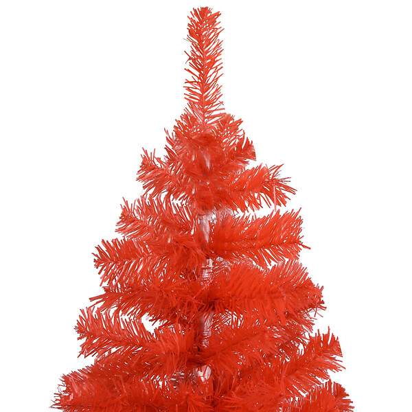 VIDAXL - vidaXL Arbre de Noël artificiel pré-éclairé et boules rouge 180 cm PVC - large