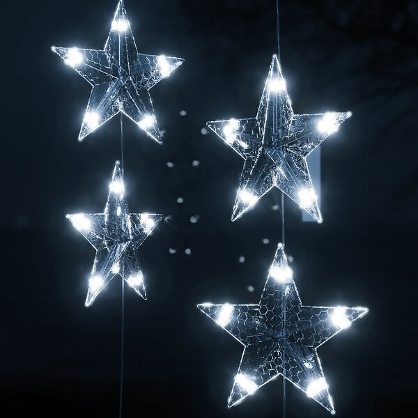VIDAXL - vidaXL Guirlande lumineuse à étoiles LED 500 LED Blanc 8 fonctions - large