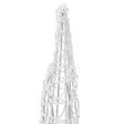VIDAXL - vidaXL Cône lumineux décoratif pyramide LED acrylique blanc chaud 60cm - vignette