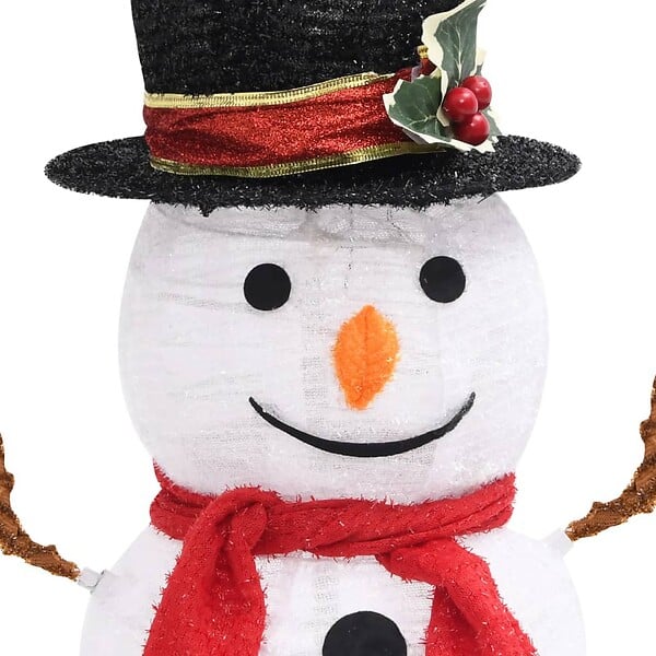 VIDAXL - vidaXL Figurine de bonhomme de neige de Noël à LED Tissu 60 cm - large