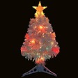 VIDAXL - vidaXL Arbre de Noël artificiel pré-éclairé blanc 64 cm fibre optique - vignette