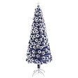 VIDAXL - vidaXL Arbre de Noël artificiel pré-éclairé blanc/bleu fibre optique - vignette