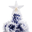 VIDAXL - vidaXL Arbre de Noël artificiel pré-éclairé blanc/bleu fibre optique - vignette