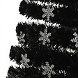 VIDAXL - vidaXL Sapin de Noël et flocons de neige LED Noir 120 cm Fibre optique - vignette